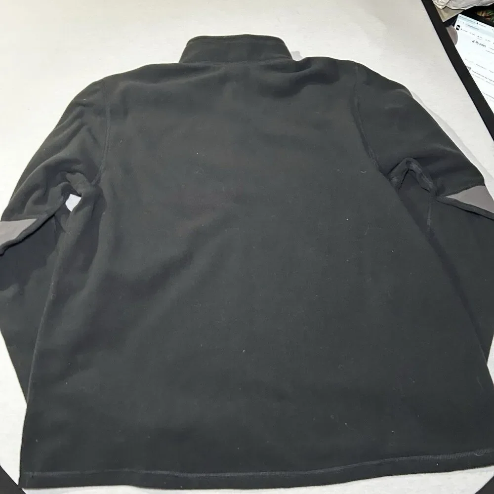 The North Face men's Crest 1/4 Zip in black and grey fleece Size XL, Hiking